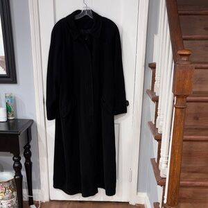 Elegant Black Women's Trench wool coat